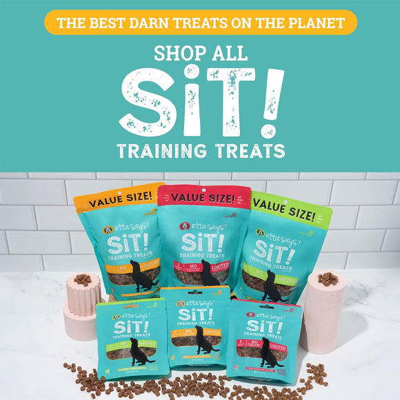 Etta Says! Sit! Training Treats for Dogs Oat & Peanut Flavor