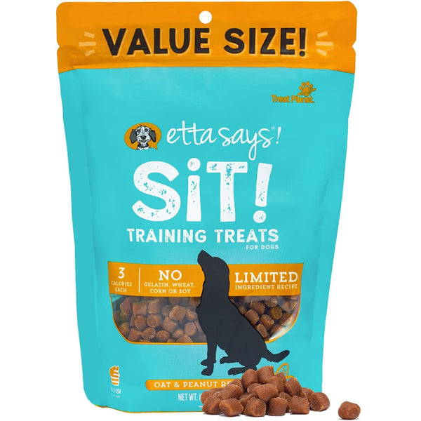 Etta Says! Sit! Training Treats for Dogs Oat & Peanut Flavor, 16-oz