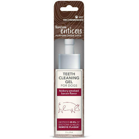 TropiClean Enticers Dental Cleaning Gel Hickory Bacon Dog (2 oz)