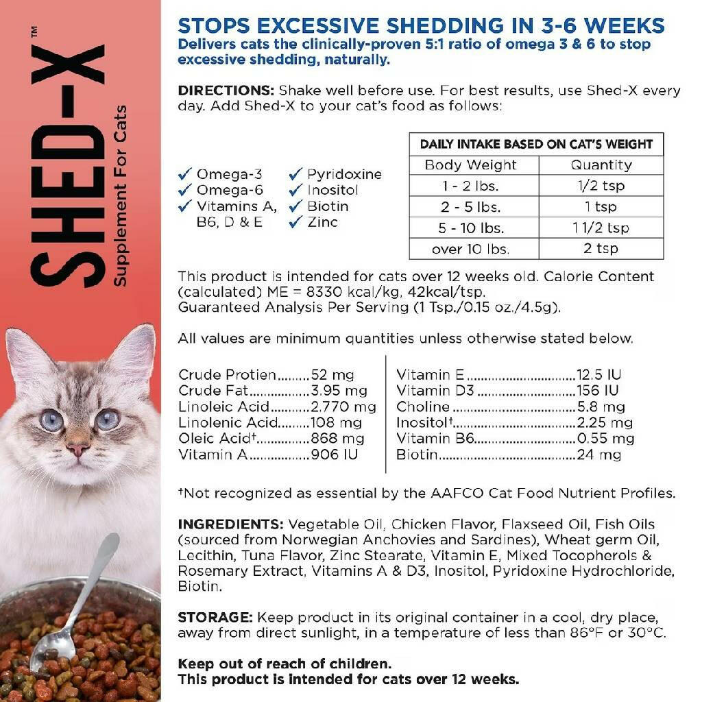 Shed-X Shed Control Supplement for Cats (8 oz)