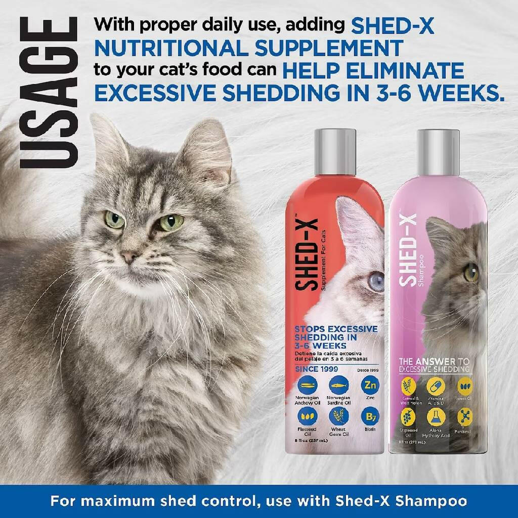 Shed-X Shed Control Supplement for Cats (8 oz)