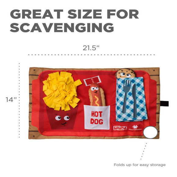 Outward Hound Activity Matz Fast Food Fun Game Plush Dog Puzzle Mat
