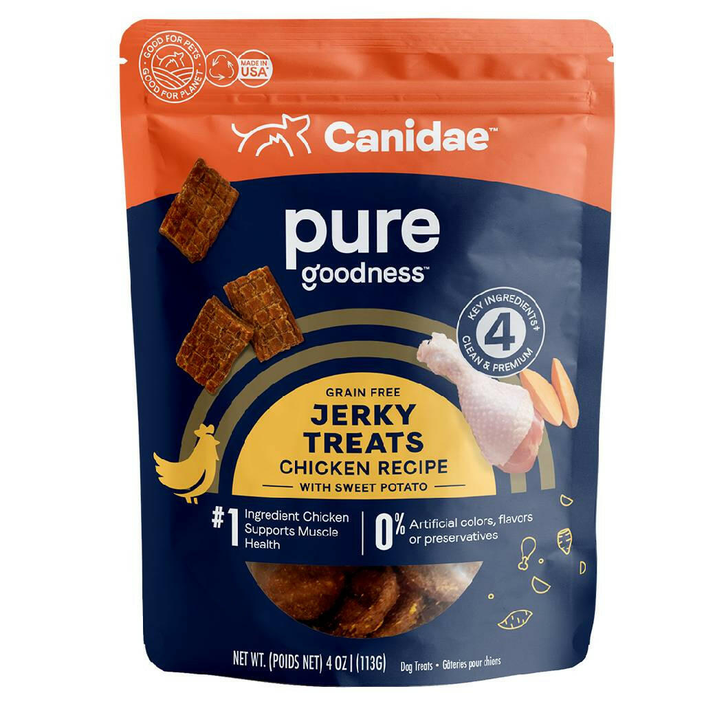 Canidae Pure Goodness Chicken with Sweet Potato Jerky Dog Treats (4 oz)