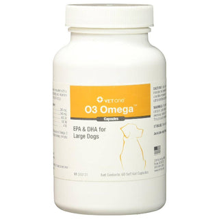 O3 Omega Softgel Capsules for Dogs 60lb+ (60 caps)