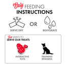 Feeding instructions for a product with icons and text on a white background