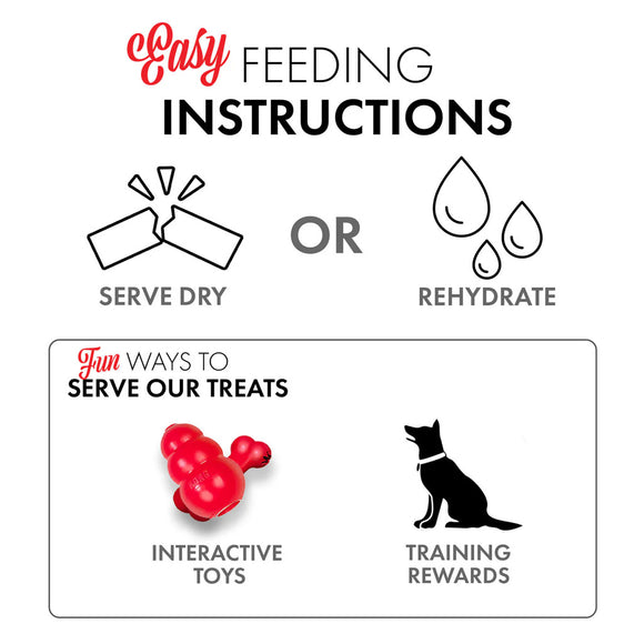 Feeding instructions for a product with icons and text on a white background