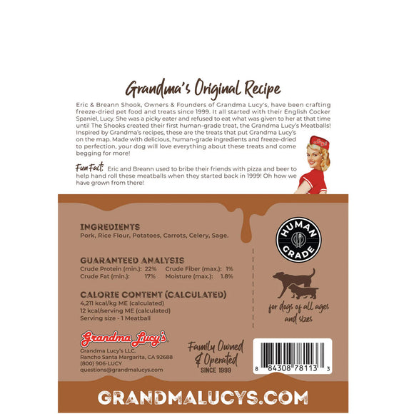 Back of a product label with text and branding elements on a white background