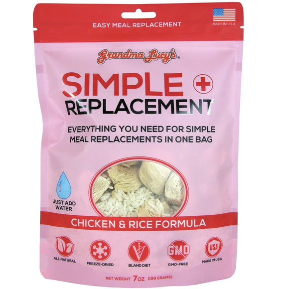 Grandma Lucy Simple Remedy Freeze-Dried for Upset Stomach Chicken & Rice Formula for Dogs, 7-oz 