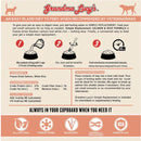 Grandma Lucy's pet food product packaging with instructions and ingredients.