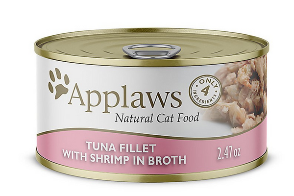 Applaws Natural Wet Cat Food Tuna with Shrimp in Broth