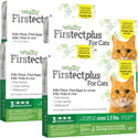 TevraPet Vetality Firstect Plus Flea & Tick Treatment for Cats, Over 1.5 lbs 12 months