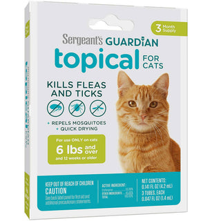 Sergeant's Guardian Topical for Cats 6 lbs and over, 3-month supply