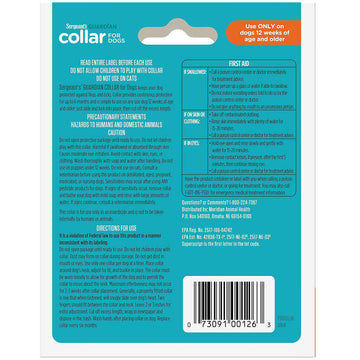 Sergeant's Guardian Flea & Tick Collar for Dogs backside