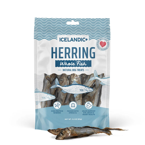 Icelandic+ Herring Whole Fish Natural Dog Treats, 9-oz
