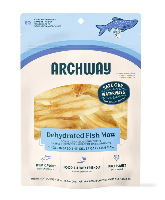 Archway Single Ingredient Silver Carp Fish Maw Natural Dog Chew Treat, 2.5-oz
