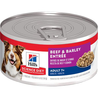 Hill's Science Diet Senior 7+ Canned Dog Food, Beef & Barley Entrée, 5.8 oz, 24 Pack wet dog food