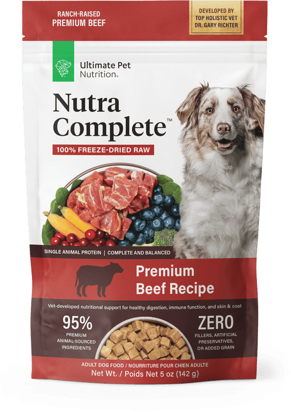 Ultimate Pet Nutrition Nutra Complete Premium Beef Freeze-Dried Raw Dog Food