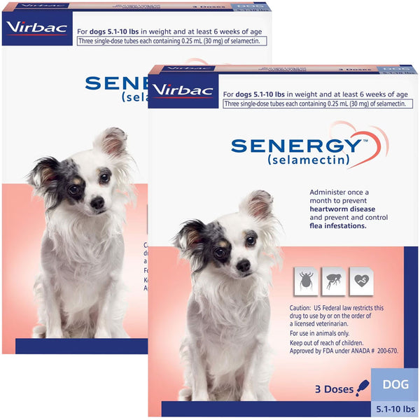 Senergy Topical Solution for Dogs, 5.1-10 lbs 6 doses