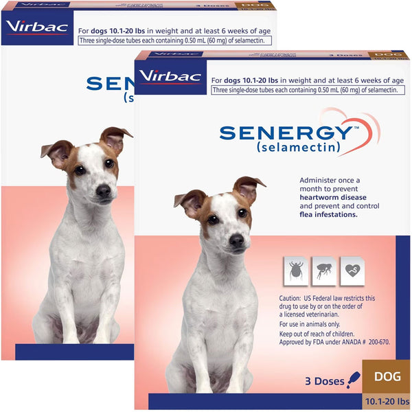 Senergy Topical Solution for Dogs, 10.1-20 lbs 6 doses