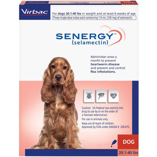 Senergy Topical Solution for Dogs, 20.1-40 lbs 1 dose