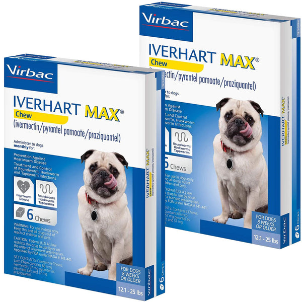 Iverhart Max Chew for Dogs 12.1-25 lbs 12 chewable