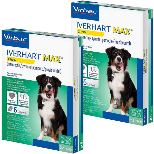 Iverhart Max Chew for Dogs 25.1-50 lbs 12 chewable