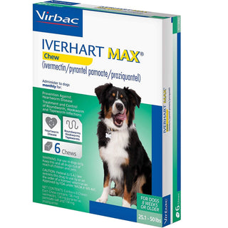 Iverhart Max Chew for Dogs 25.1-50 lbs 6 chewable