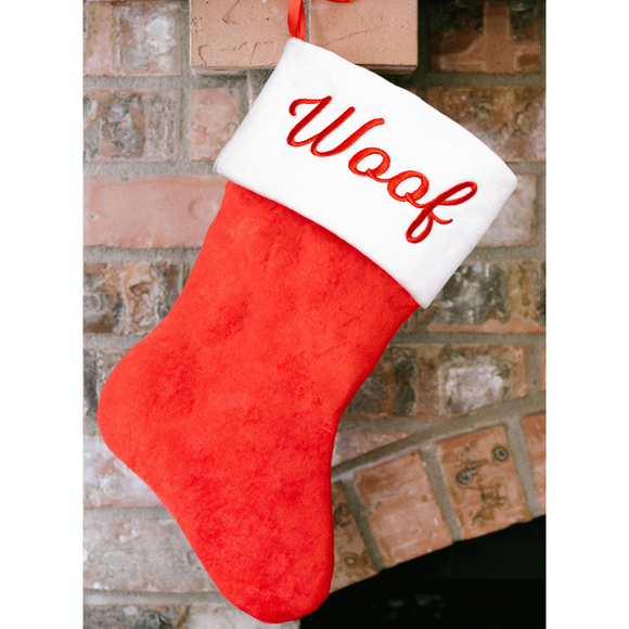 Pearhead Woof Christmas Stocking for Dogs