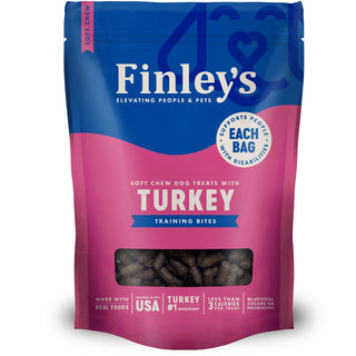 Finley's Barkery Turkey Recipe Soft Chew Training Bites Dog Treats , 6-oz