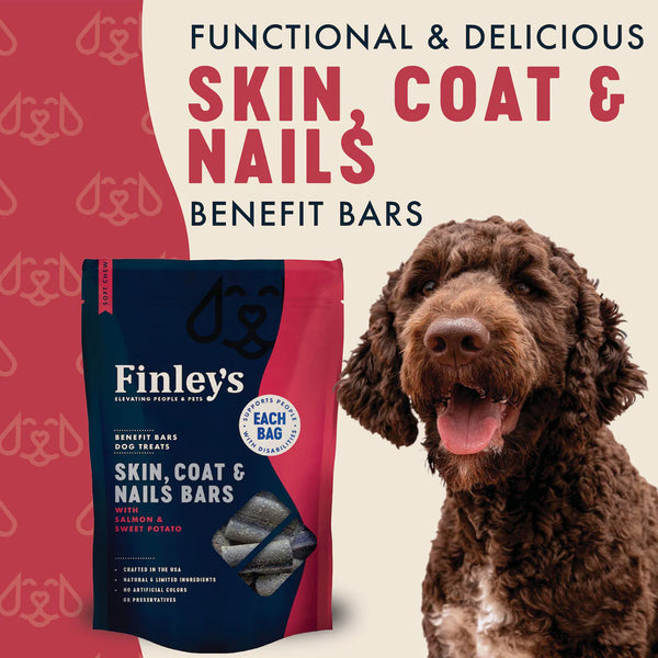 Finley's Barkery Skin, Coat & Nails Bars Dog Treats Salmon & Sweet Potato