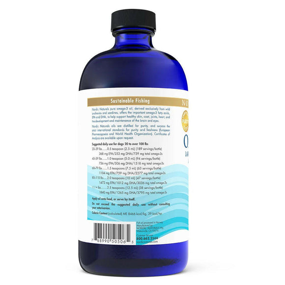 Nordic Omega 3 Dog Supplements ingredients