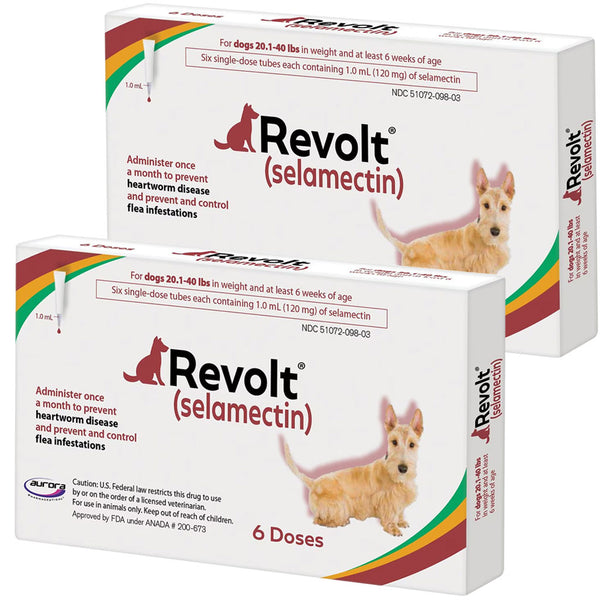 Revolt Topical Solution for Dogs 20.1-40 lbs 12 doses