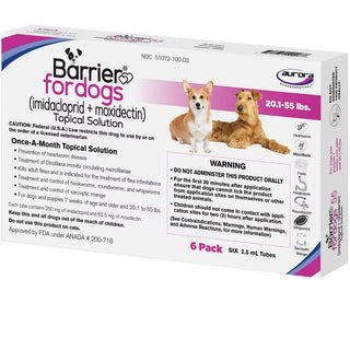 Barrier Topical Solution for Dogs, 20.1-55 lbs (Pink)
