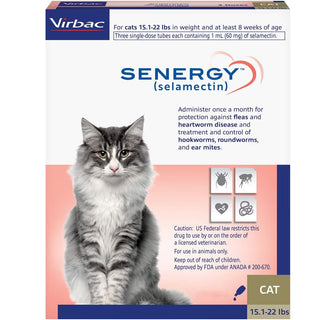 Senergy Topical Solution for Cats,15.1-22 lbs 1 dose