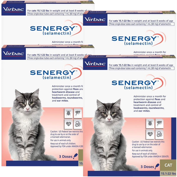Senergy Topical Solution for Cats,15.1-22 lbs 12 doses