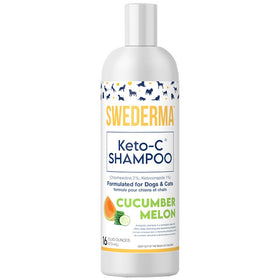 Swederma Keto-C Shampoo bottle for dogs and cats on a white background