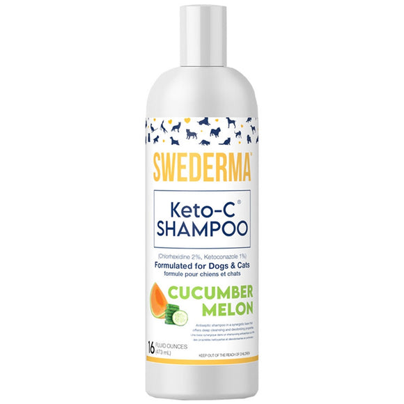 Swederma Keto-C Shampoo bottle for dogs and cats on a white background