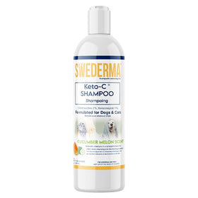 Swederma Keto-C Shampoo bottle for dogs and cats on a white background