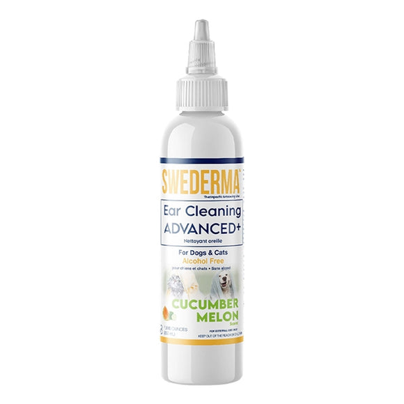 Swedermear ear cleaning product for dogs and cats on a white background