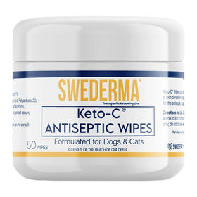 Swederma Keto-C Antiseptic Wipes container on a white background
