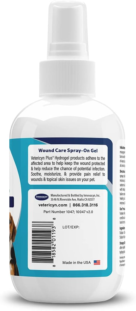 Vetericyn Plus Antimicrobial Wound & Skin Hydrogel Spray For Pets (3 oz)
