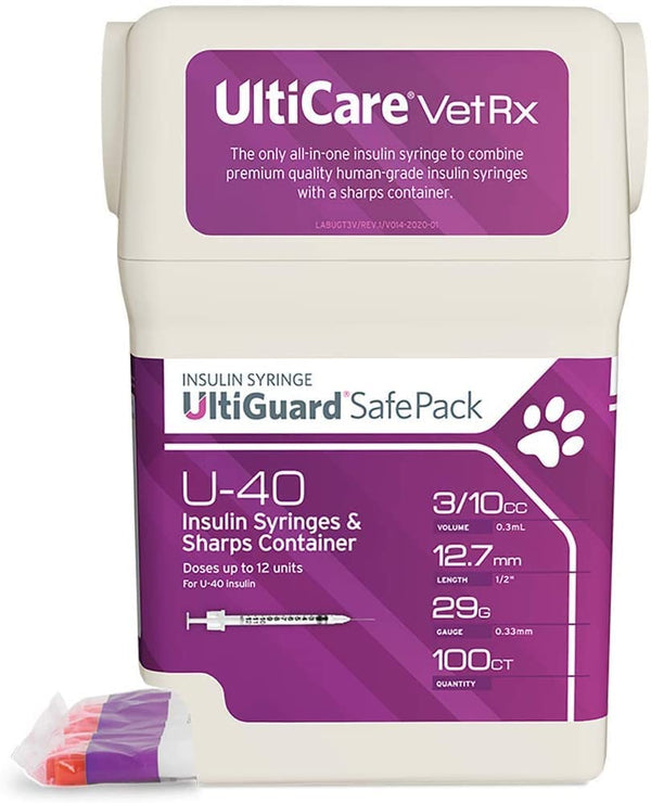 UltiCare VetRx UltiGuard Safe Pack, 0.3 cc, U-40, 29 x 1/2