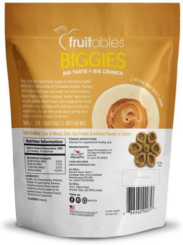 Fruitables BIGGIES Peanut Butter & Banana Dog Treats