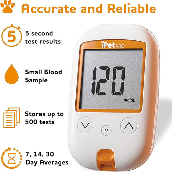 iPet PRO Blood Glucose Monitoring System Starter Kit for Dogs & Cats