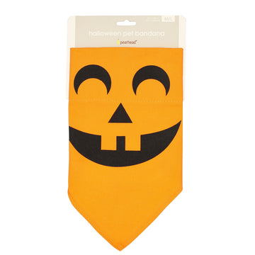 Pearhead Pumpkin Dog Halloween Bandana, Medium/Large