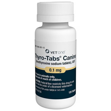 Thyro-Tabs (Levothyroxine Sodium) for Dogs & Cats, 0.1 mg - 0