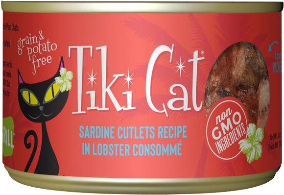 Tiki Cat Grill Sardine Cutlets in Lobster Consomme Grain-Free Canned Food For Cats