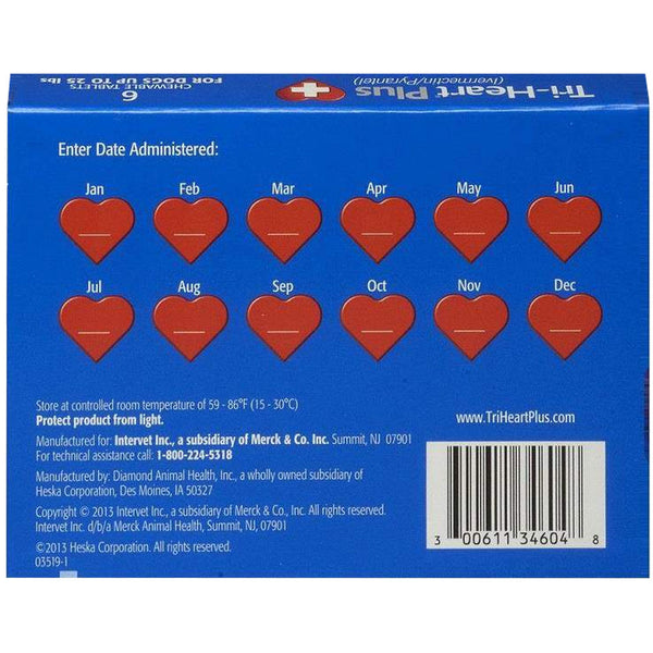 Tri-Heart Plus for Dogs up to 25lbs date record