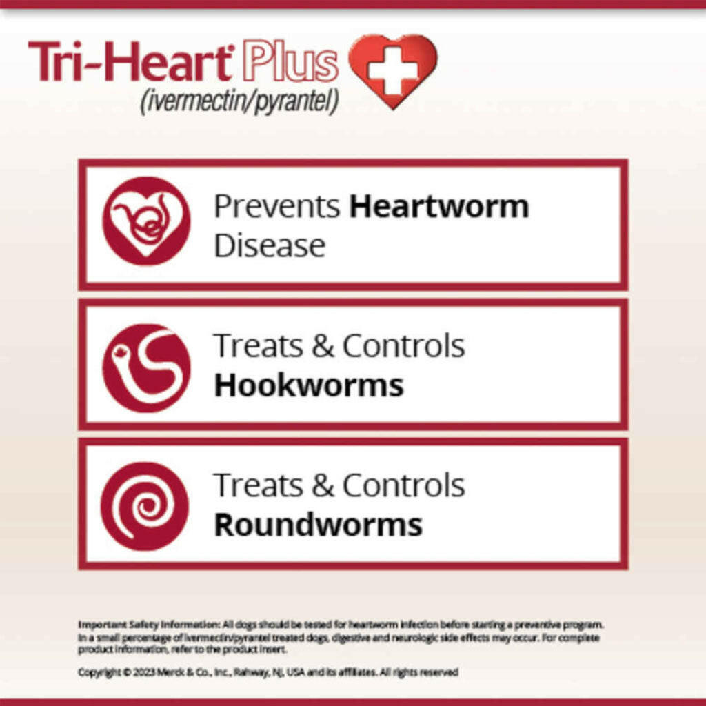 Tri-Heart Plus for Dogs up to 25lbs features