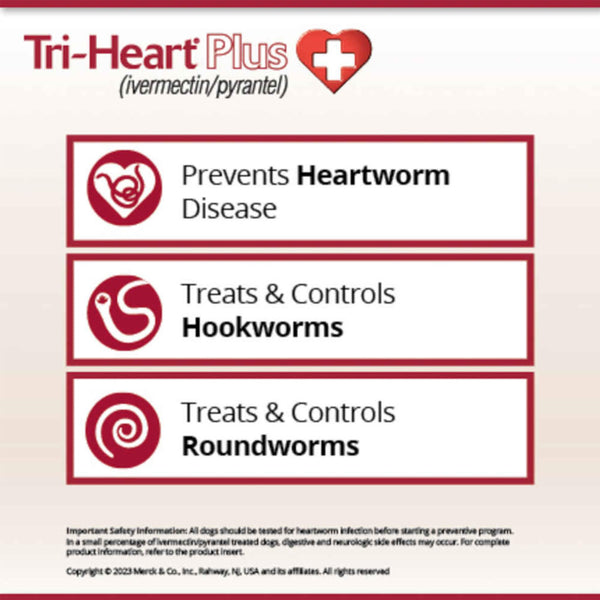 Tri-Heart Plus for Dogs 26-50lbs features